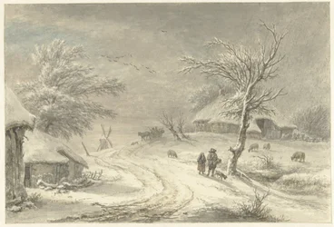 Winteransicht in Exloo, Drenthe
