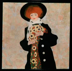 Bildnis einer Frau mit schwarzem Hut