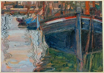 Boote, sich im Wasser spiegelnd