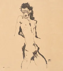 Männlicher Akt Selbstporträt, 1912