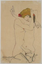 Zwei sich umarmende Frauen, 1913
