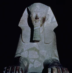 Eine Sphinx der Königin Hatschepsut aus dem Totentempel der Hatschepsut, Neues Reich
