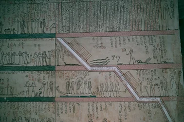 Ägypten, Luxor, Tal der Könige, Grab von Thutmosis III., Grabkammerfresken