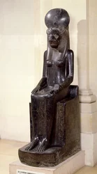 Statue der löwenköpfigen Göttin Sachmet aus dem Tempel der Mut, Karnak, Neues Reich, ca. 1391-1353 v. Chr.