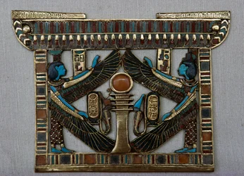 Tempelförmiger Brustpanzer, Schatzkammer von Tutanchamun, Ägypten, ägyptische Zivilisation, Neues Reich, Dynastie XVIII