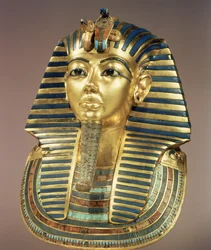 Die goldene Totenmaske aus dem Grab Tutanchamuns (um 1370-52 v. Chr.), Neues Reich