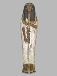 Sarg der Dame des Hauses, Weretwahset, neu beschriftet für Bensuipet, gefunden in Theben, Neues Reich, ca. 1292-1190 v. Chr.
