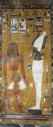 Osiris und Sethos I. (Detail)