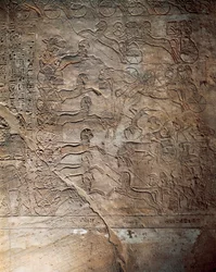 Die Schlacht zwischen den Ägyptern und den Hethitern bei Kadesch, Relief, Haupttempel von Abu Simbel (UNESCO-Welterbeliste)