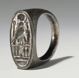 Ring von Ramses IV. (1153-1147 v. Chr.), Neues Reich (Silber)