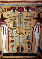 Anubis-Mumie, dekoratives Detail des Sarkophags von Ankh-ef-en-Khonsu