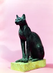 Skulptur einer Katze, Spätzeit