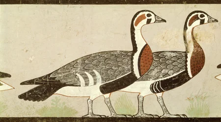 Die Gänse von Meidum, aus dem Grab des Nefermaat und der Atet, Altes Reich, um 2620 v. Chr.