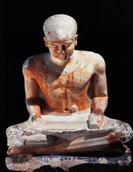 Sitzender Schreiber aus Gizeh, Ägypten, 2575 v. Chr., Dynastie IV