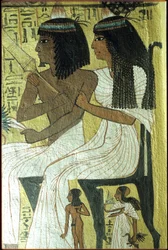 Altes Ägypten, Wandmalerei, Grab von Sennedjem, Grab der Adligen, Theben, Deir el Medina