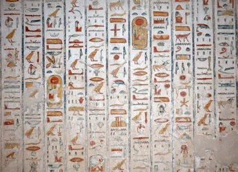 Wandhieroglyphe, Tal der Könige, Luxor