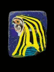 Mosaik-Falkenkopf-Einlage, ca. 2. - 1. Jahrhundert v. Chr.