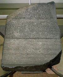 Der Stein von Rosetta, aus Fort St. Julien, El-Rashid (Rosetta) 196 v. Chr.