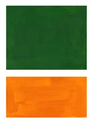 Abstrakte Grün-Orange-Blöcke