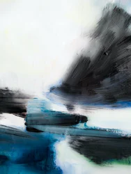 Flüssiges Blaues Abstrakt