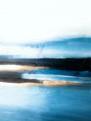 Goldenes Blaues Abstrakt
