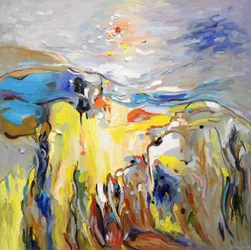 Lebendige abstrakte Landschaft