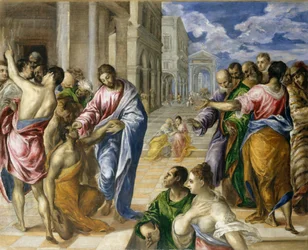 Christus heilt den Blinden