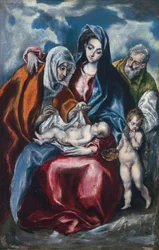 Die Heilige Familie mit der heiligen Anna und dem kleinen Johannes dem Täufer, ca. 1595-1600