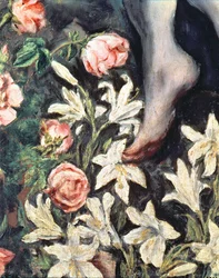 Die unbefleckte Empfängnis, Blumendetail, 1607-13