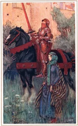 Yniols verrostete Waffen waren auf seiner fürstlichen Person..., Illustration aus 