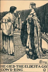 Illustration zu Die zwei Schwestern von Binnorie, ca. 1900