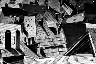 Geometrische Stadtdächer