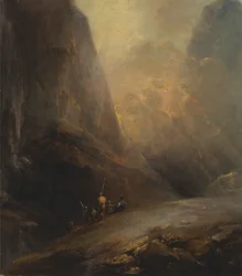 Berglandschaft mit Banditen