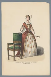 Dame des französischen Hofes, 16. Jahrhundert, unter Franz I.