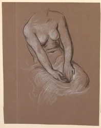 Zeichnung, Weiblicher Torsostudie, ca. 1885