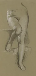 Studie für Figur des Glücks. Kamin