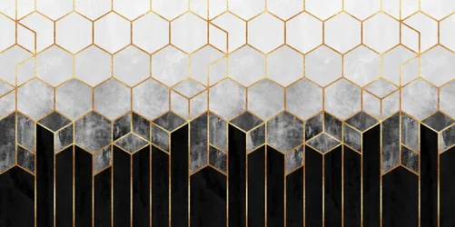 Moderne Goldene Sechsecke