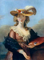 Selbstporträt mit Strohhut, um 1782, 1912