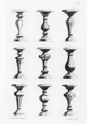 Sockel, aus Ein Buch der Architektur, von James Gibbs (1682-1754), veröffentlicht 1739