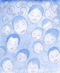 Alle diese kleinen Kinder, die gestorben sind und frei von persönlicher Sünde waren - ob sie Fehlgeburten waren, abgetrieben wurden, lebend geboren wurden, aber dann bald starben, oder schwer behindert lebten und unfähig zur Wahl waren - sind jetzt glückli