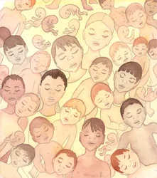 Alle diese kleinen Kinder, die gestorben sind und frei von persönlicher Sünde waren - ob sie nun Fehlgeburten waren, abgetrieben wurden, lebend geboren wurden, aber dann bald starben, oder schwer behindert lebten und unfähig zur Wahl waren - sind jetzt glü