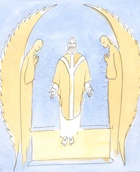 Bei jeder Messe wird Jesus Christus vor uns gegenwärtig gemacht, unser großer Hohepriester, der für uns bei Seinem Vater im Himmel Fürsprache hält