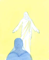 Christus blickte mich mit immensem Liebe und Zärtlichkeit an, als ich meine Reue und Liebe ausdrückte, 2003