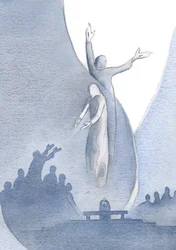 Christus ist wahrhaft eins mit uns durch sein Fleisch und Blut und auch eins mit dem Vater (zu dem er uns zieht) wegen seiner Göttlichkeit