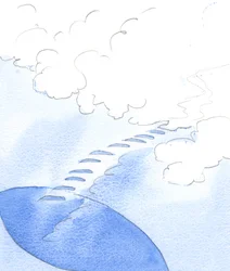 Christus lehrte mich, dass wir durch das Beten des Rosenkranzes eine Leiter zum Himmel erklimmen; jedes 