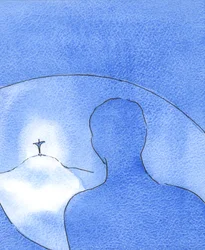Das Licht Christi leuchtete während seines Lebens auf Erden. Vom Himmel aus blickte der Vater auf einen selbstlosen, liebenden Mensch-Gott