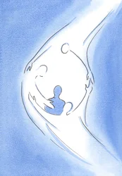 In Christi Umarmung wendet sich die Seele dem Vater zu, vereint in der Liebe des Geistes und willkommen geheißen