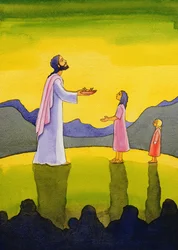 Jesus Christus vollbringt das Wunder der Brote und Fische, 2004