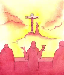 In der Nacht vor seinem Tod setzte Jesus die Heilige Eucharistie beim Letzten Abendmahl ein