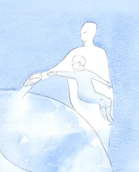 Wer im Namen Christi betet, ist wie ein Kind, das von ihrem himmlischen Vater nah gehalten wird, der ihr erlaubt, seinen Arm zu bewegen - um anderen zu helfen und zu heilen